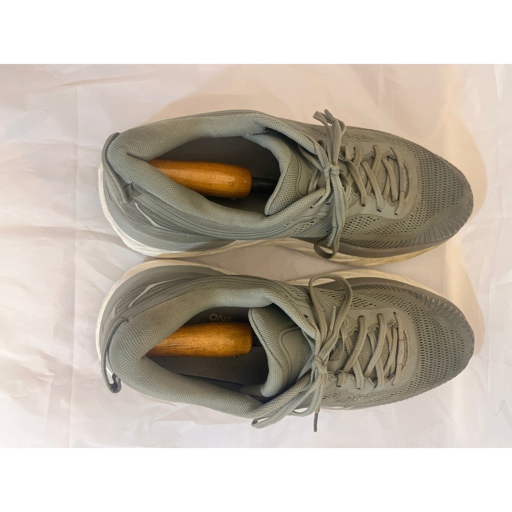 Hoka One One Bondi 7 Mens Olive Green Road Running Shoes Sneakers 13 2E - Picture 5 of 16